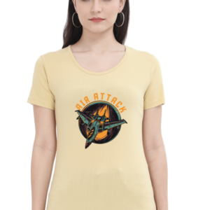 Air Attack Female Round Neck Half Sleeve Classic T-Shirt