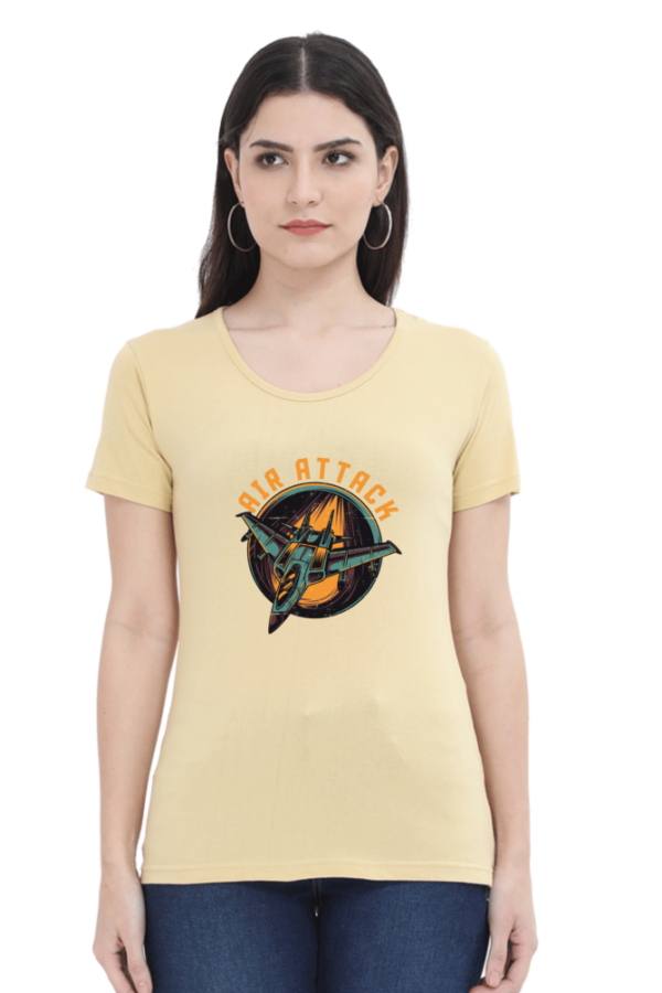 Air Attack Female Round Neck Half Sleeve Classic T-Shirt