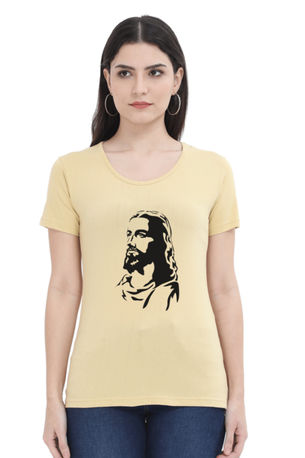 Jesus Christ Female Round Neck Half Sleeve Classic T-Shirt