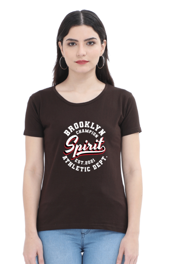 Brooklyn Champion Spirit Female Round Neck Half Sleeve Classic T-Shirt