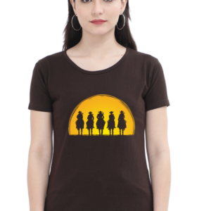 Cowboy Gangs Female Round Neck Half Sleeve Classic T-Shirt