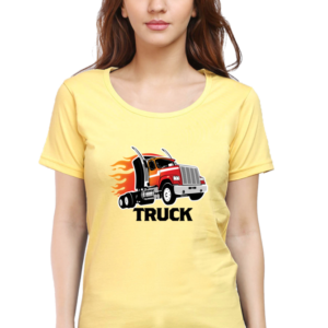Truck Female Round Neck Half Sleeve Classic T-Shirt