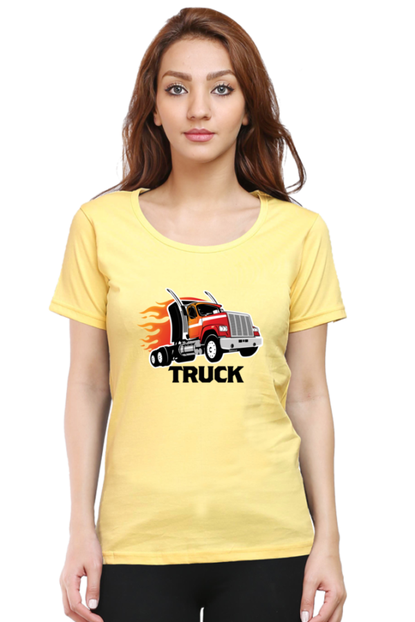 Truck Female Round Neck Half Sleeve Classic T-Shirt