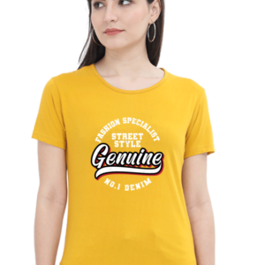 Fashion Specialist Street Style Female Round Neck Half Sleeve Classic T-Shirt